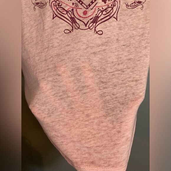 No Boundaries pink elephants semi sheer cut out back T-shirt - Picture 2 of 6